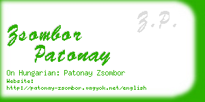 zsombor patonay business card